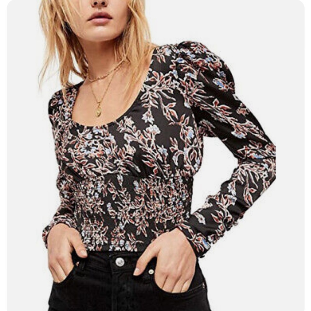 Free People Santiago Print Blouse